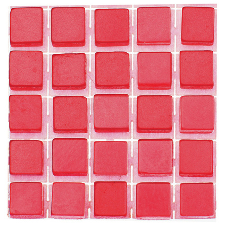 119x stuks mozaieken maken steentjes/tegels kleur rood 0.5 x 0.5 x 0.2 cm