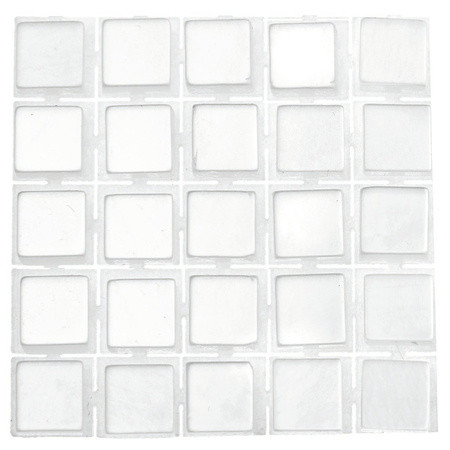 119x stuks mozaieken maken steentjes/tegels kleur wit 5 x 5 x 2 mm