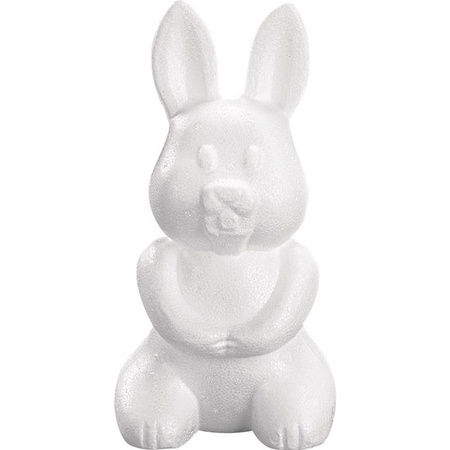 12x Styrofoam bunnies/hares decorations 24 cm hobby/DIY