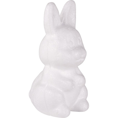 12x Styrofoam bunnies/hares decorations 8 cm hobby/DIY