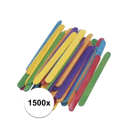 1500x colored craft sticks 5,5 cm x 0.6 cm