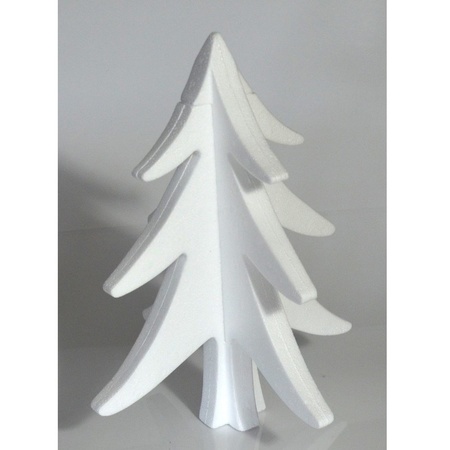 15x Beschilderbare piepschuim kerstboom 30 cm