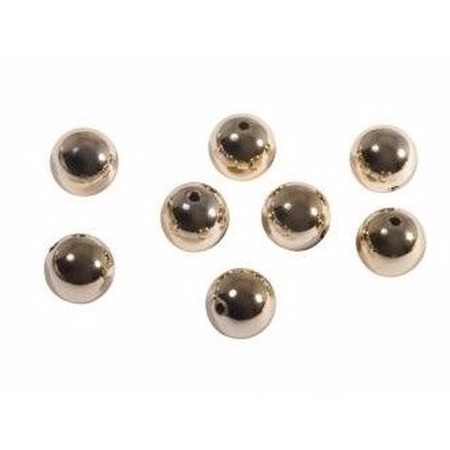 15x golden round jewelry beads 8 mm