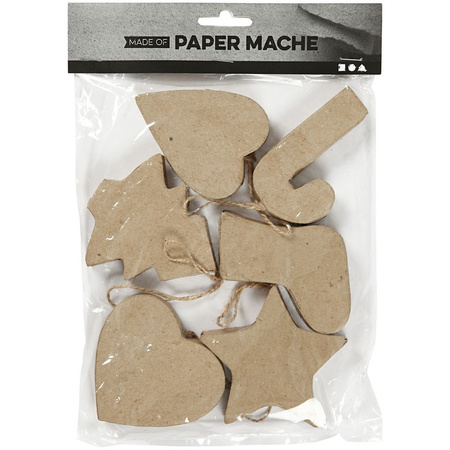 18x hobby/DIY Paper mache christmas tree hangers