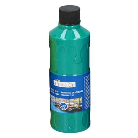 1x Acrylic paint / tempera paint bottle green 250 ml