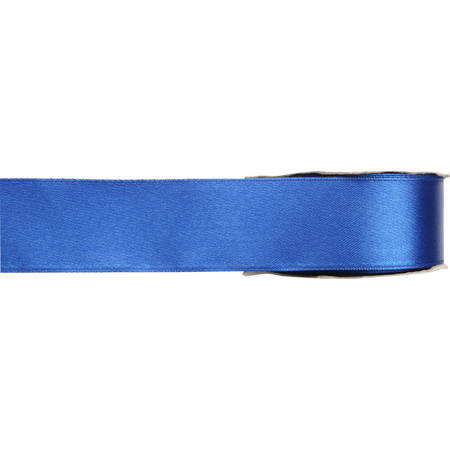 1x Hobby/decoration blue satin ribbons 1,5 cm/15 mm x 25 meters