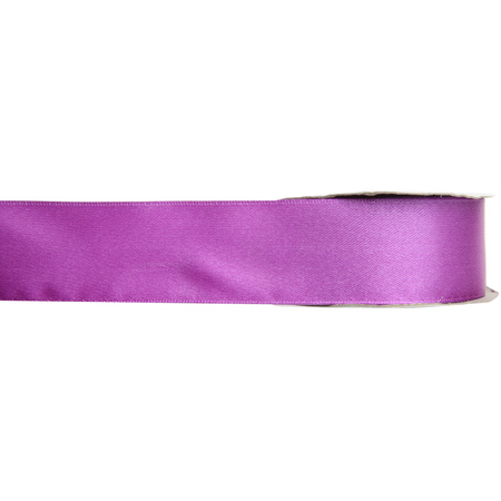 1x Hobby/decoration purple satin ribbons 1,5 cm/15 mm x 25 meters