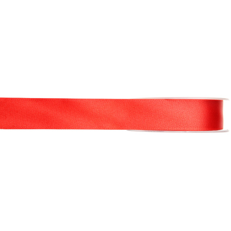 1x Hobby/decoration red satin ribbons 1 cm/10 mm x 25 meters