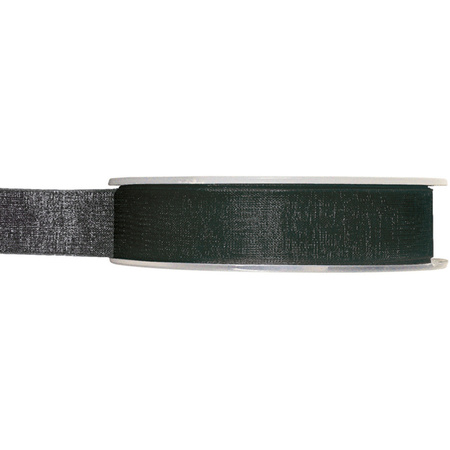 Satijn sierlint pakket - zwart/lila paars - 1,5 cm x 20 meter - Hobby/decoratie/knutselen