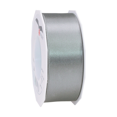 Satin presents ribbon - 2 grey colours - 25m x 4 cm