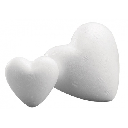1x Styrofoam heart 5 cm