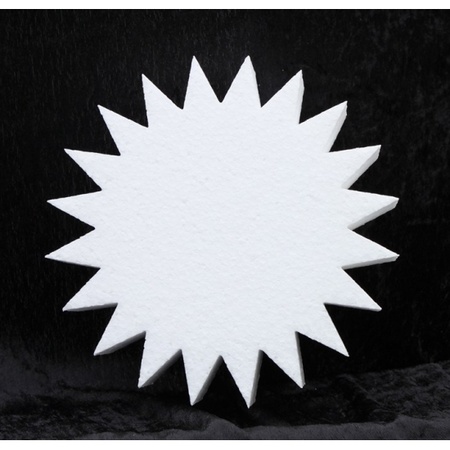 1x Piepschuim vormen 20-punts ster 30 cm hobby/knutselmateriaal