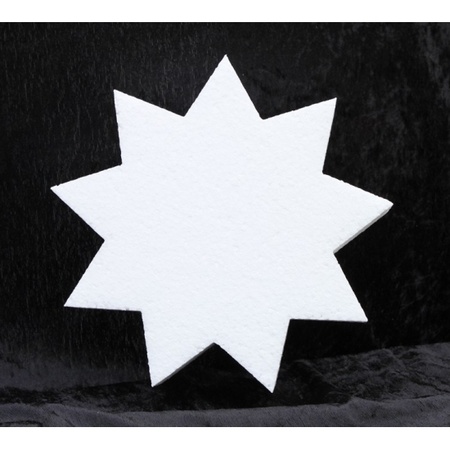 1x Piepschuim vormen 9-punts ster 30 cm hobby/knutselmateriaal