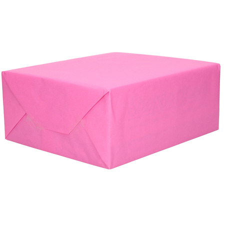 6x Rollen kraft inpakpapier regenboog pakket - roze 200 x 70 cm