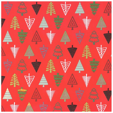 1x Rollen Kerst inpakpapier/cadeaupapier rood 2,5 x 0,7 meter