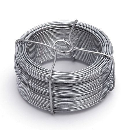 1x pieces of binding wire / binding wires galvanized steel 0,7 mm x 100 m