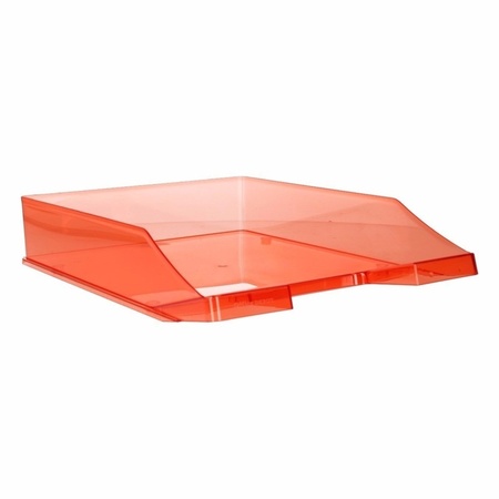 2 pcs letter tray transparent red A4 size