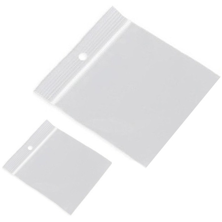 200x Grip/packaging seal bags 40 x 40 mm and 100 x 100 mm