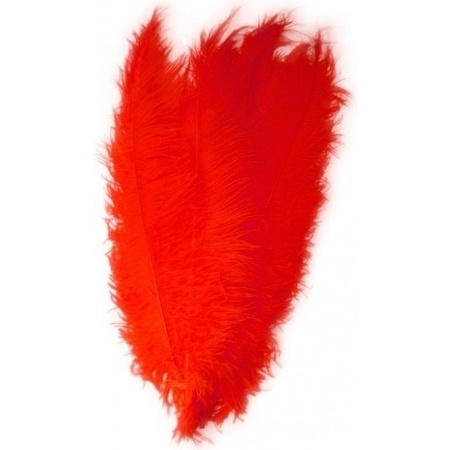 20x Large red ostrisch decoration feathers 50 cm