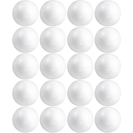 20x Beschilderbare piepschuim ballen/bollen 15 cm