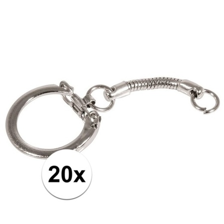20 x Hobby keychains with clip close DIY