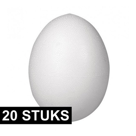 20x piepschuim paas eieren van 8 cm