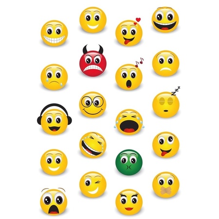 20x Emoji stickertjes voor kinderen