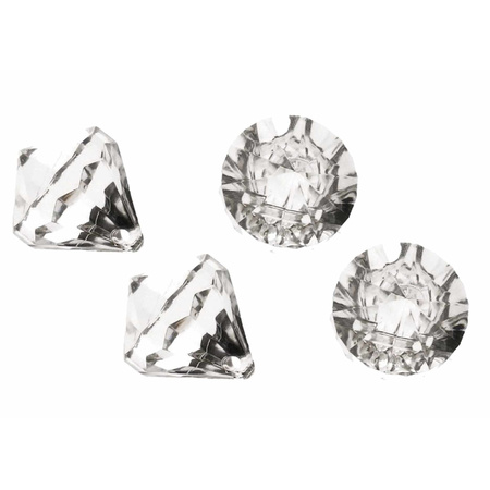 20x stuks deco Diamantjes transparant 30 mm