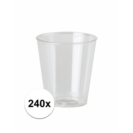 Habubu minimum overhandigen 240 plastic wegwerp borrel glaasjes 20 stuks | Hobbymax - de online hobby  winkel