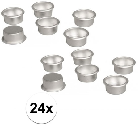 24x Metal dinner candle holders