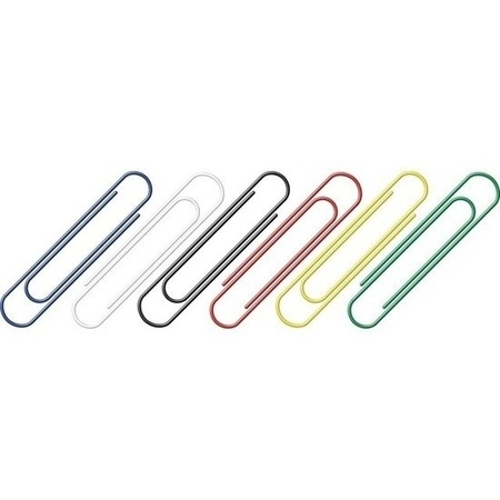250x colored paperclips 26 mm