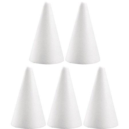 25x Hobby/DIY styrofoam cone shapes 12 cm