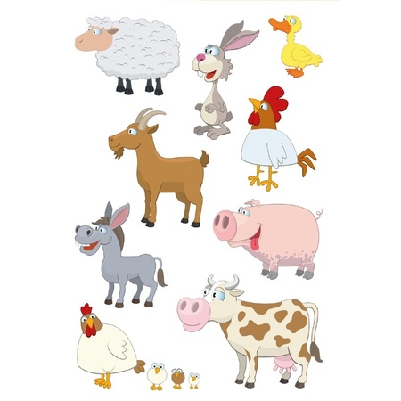 27x Boerderij dieren stickertjes voor kinderen