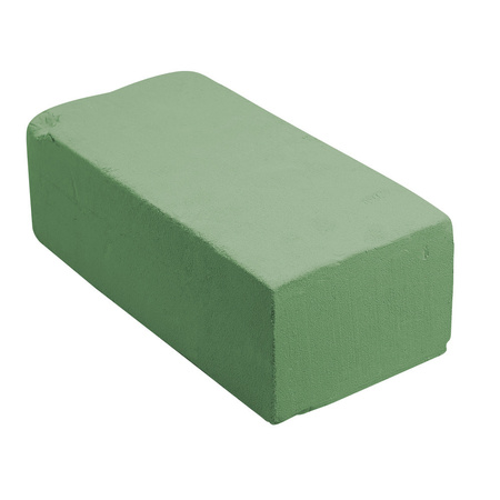 2x Blokken rechthoekig groen steekschuim/oase nat 20 x 10 x 7 cm