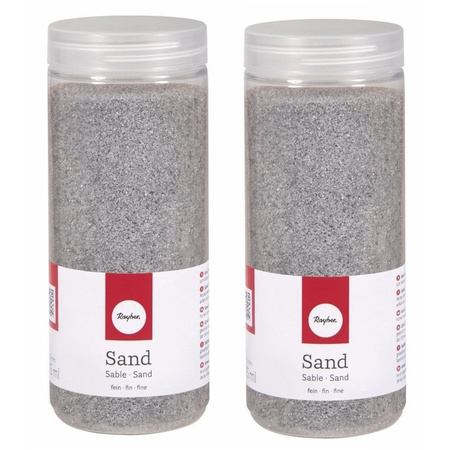 2x Decoration sand silver 475 ml