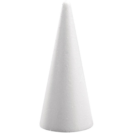 2x Hobby/DIY styrofoam cones shapes 21 cm