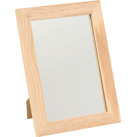 2x Wood mirrors 29 x 34,5 cm DIY arts and crafts materials