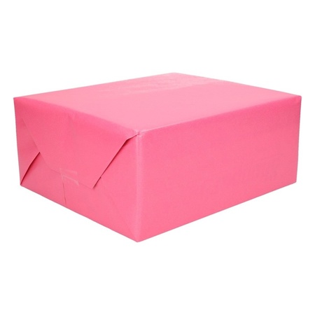 2x Wrappingpaper double sided green /pink 200 x 70 cm