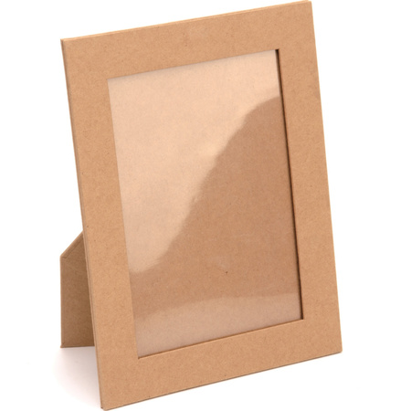2x Cardboard photo/picture frames 17 x 22 cm DIY arts and crafts materials