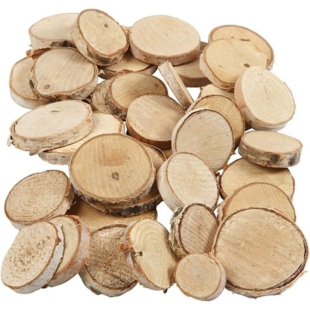 2x Mini wooden slices mix 600 gram