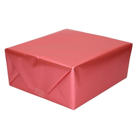 2x Luxe inpakpapier/cadeaupapier roze zijdeglans 150 x 70 c