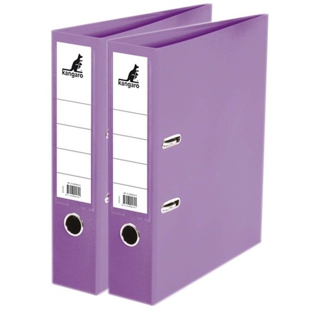 2x Ring binder folder purple 75 mm A4