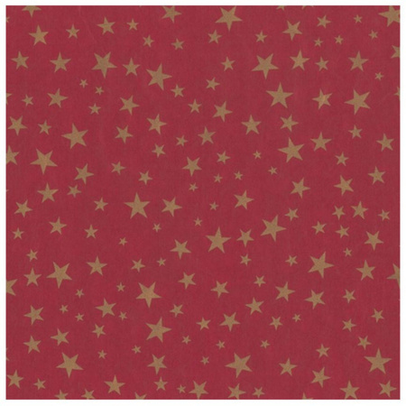 2x Roll Christmas wrapping paper burgundy 2,5 x 0,7 meter