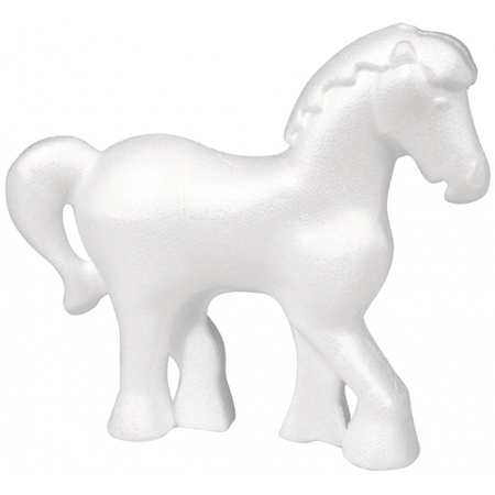 2x pieces styrofoam shapes horses 15 cm