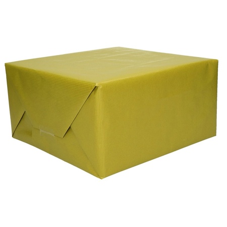 2x pieces rolls Kraft wrapping paper green 70 x 200 cm