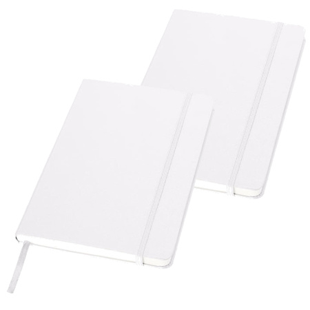 2x pieces white lined notebooks A5