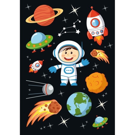 30x Astronaut stickertjes voor kinderen