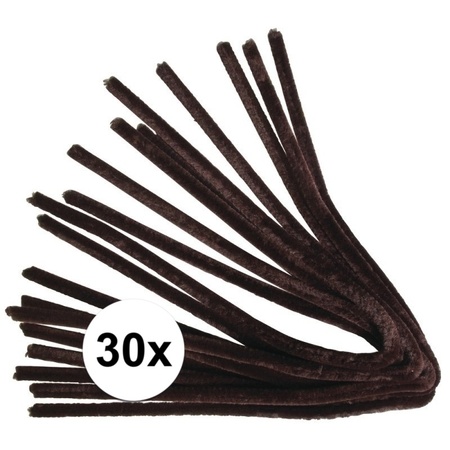 30 pieces of brown chenille wires 50 cm