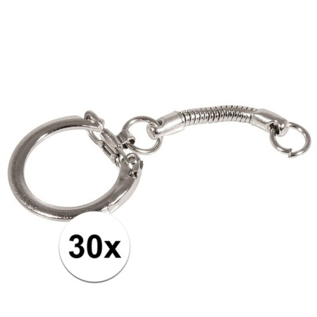 30x Hobby clipsluiting sleutelhangertjes