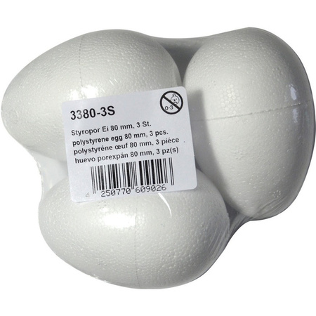 30x Styrofoam egg decoration 8 cm hobby/DIY craft material